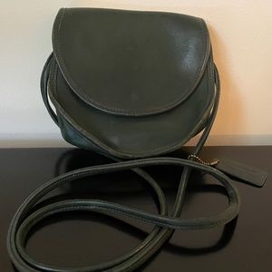 Coach Vintage Leather Dark Green Crossbody Bag